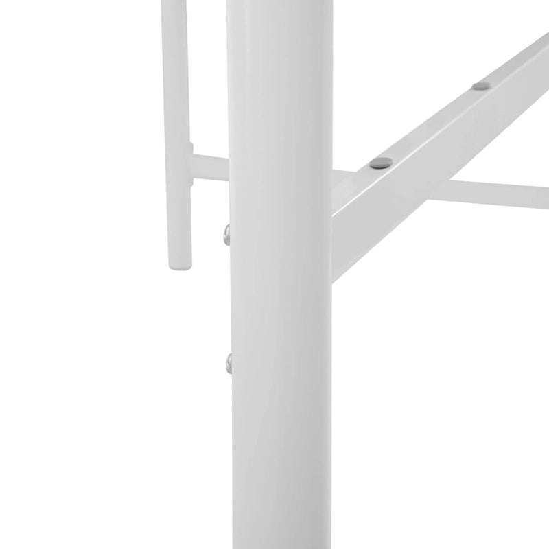 Lit mezzanine classique simple en métal blanc