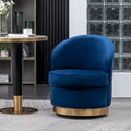 Fauteuil d'appoint rembourré en velours avec piètement pivotant