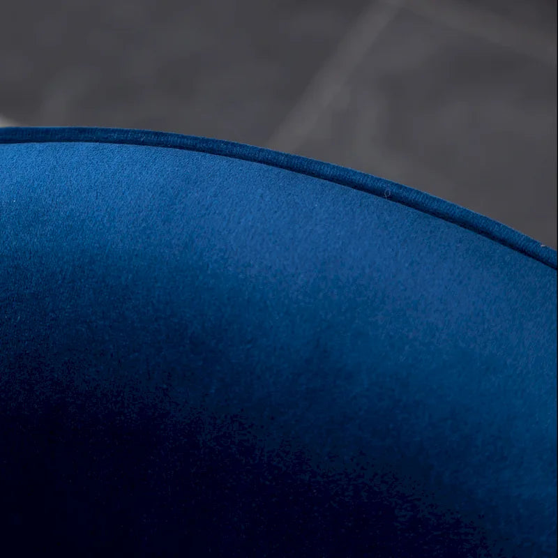 Fauteuil d'appoint rembourré en velours avec piètement pivotant