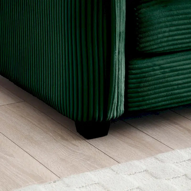 Canapé modulaire sans accoudoirs en velours côtelé