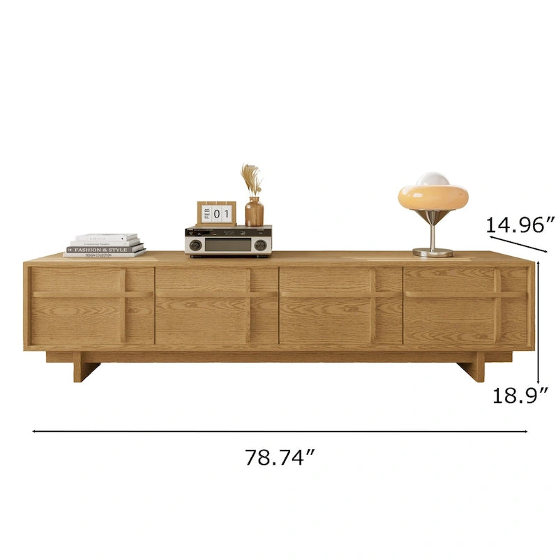 Meubles TV Modernes,Texture Bois Naturel,Meuble Console Multimédia