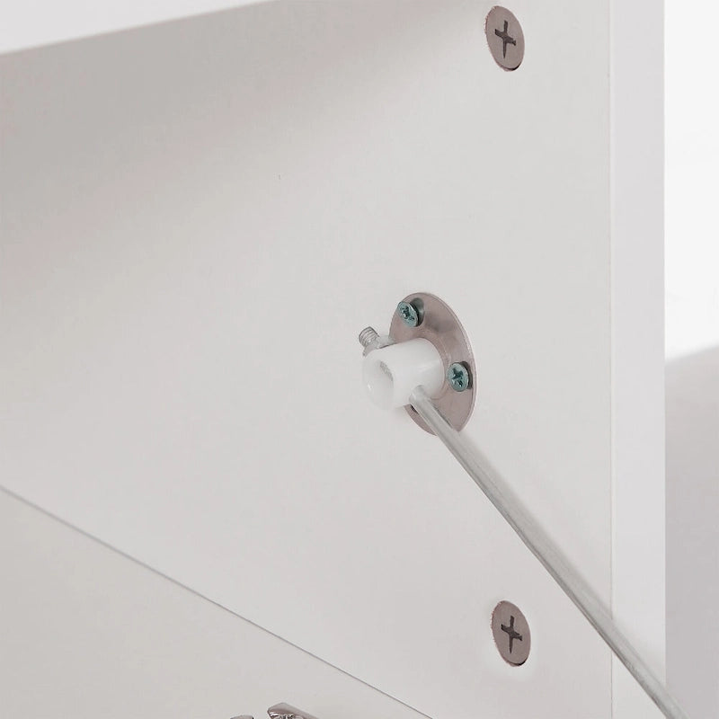 Meuble TV avec lumières LED et étagère en verre trempé