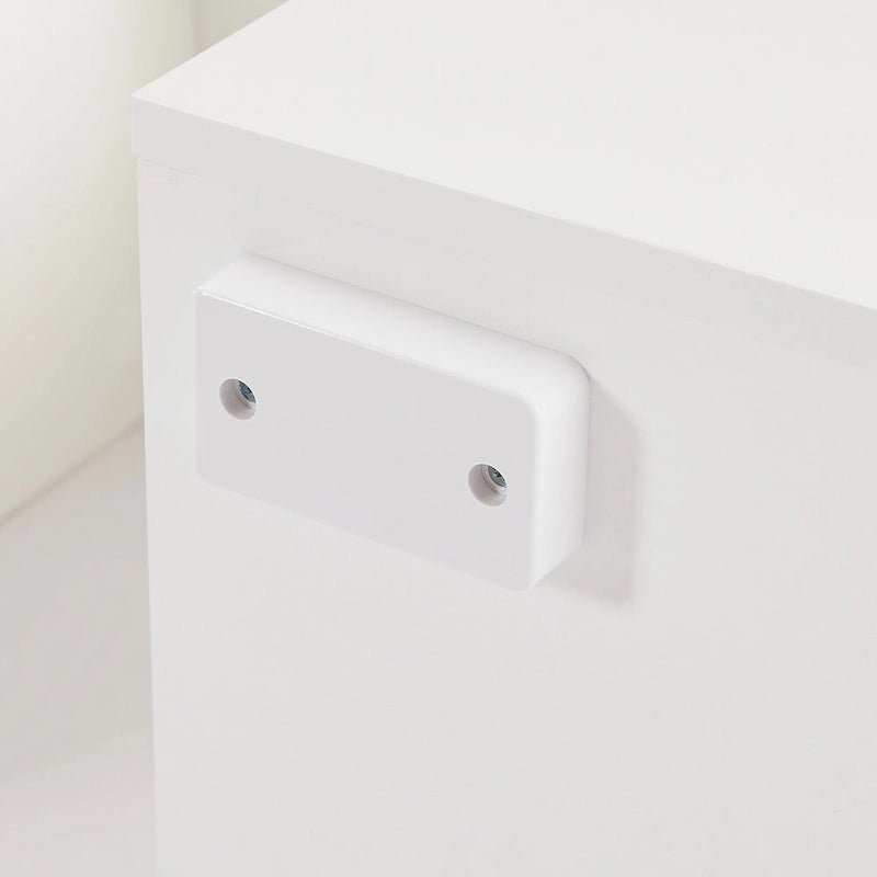Meuble TV avec lumières LED et étagère en verre trempé