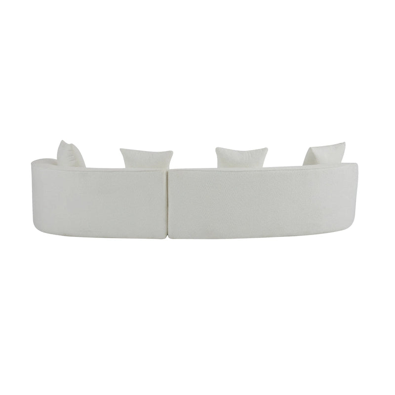 Canapé d'angle incurvé en tissu