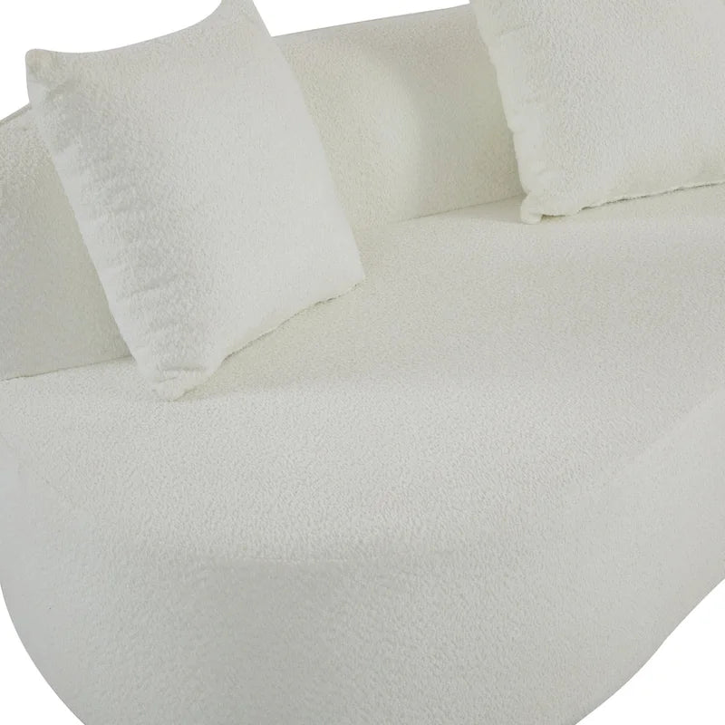 Canapé d'angle incurvé en tissu