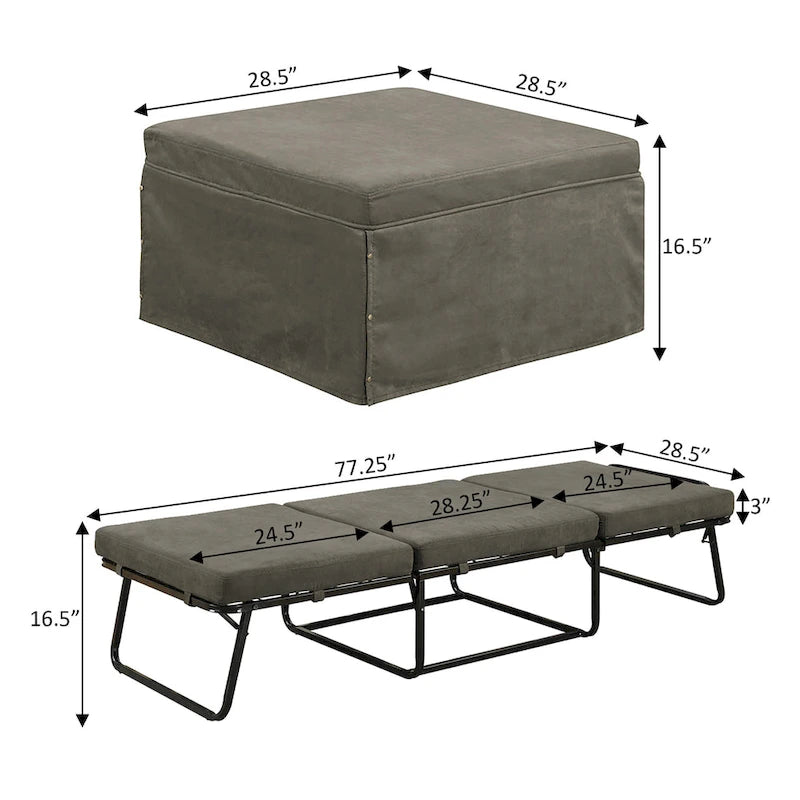 Table Basse Ottomane Lit Pliant