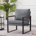 Fauteuil d'appoint moderne avec coussin rembourré, similicuir