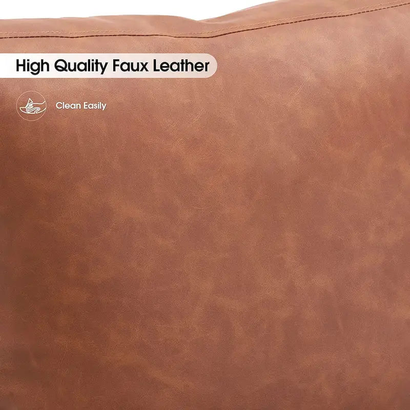 Fauteuil d'appoint moderne avec coussin rembourré, similicuir