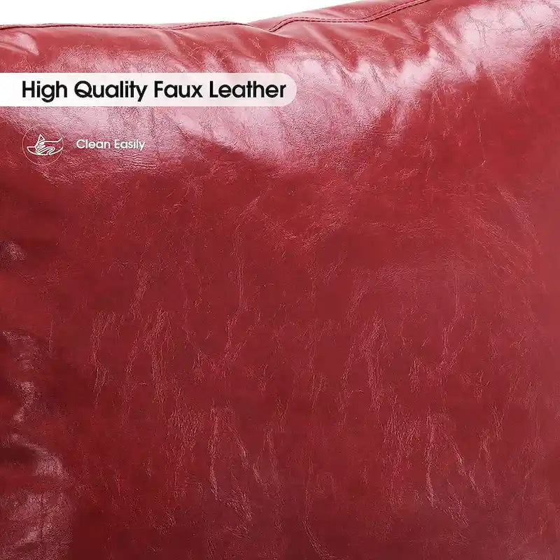 Fauteuil d'appoint moderne avec coussin rembourré, similicuir