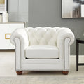 Fauteuil en cuir pleine fleur avec ressorts en mousse à mémoire de forme