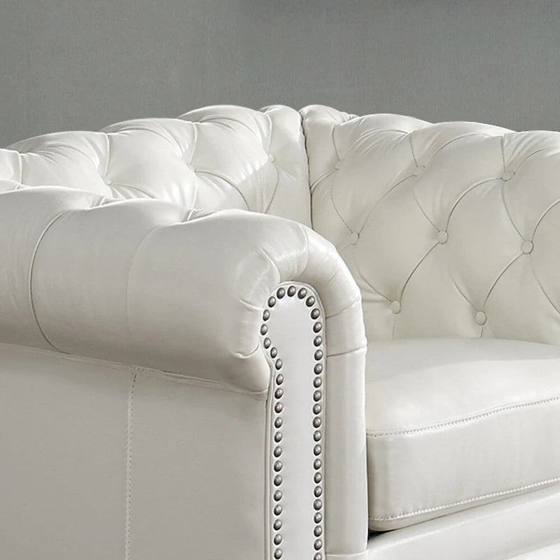 Fauteuil en cuir pleine fleur avec ressorts en mousse à mémoire de forme