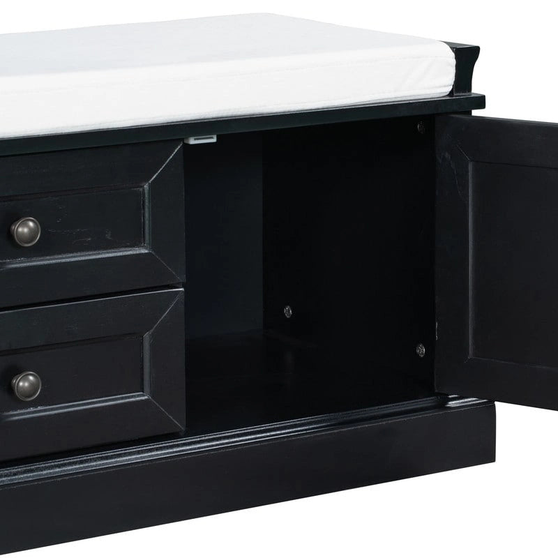 Banc de rangement avec 2 tiroirs et 2 placards