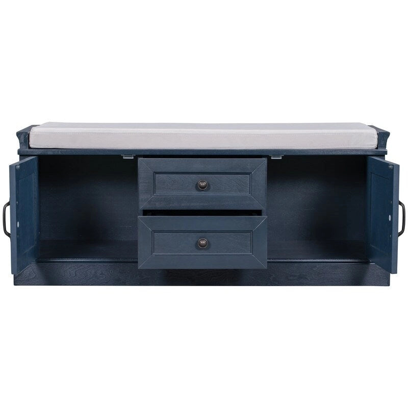 Banc de rangement avec 2 tiroirs et 2 placards