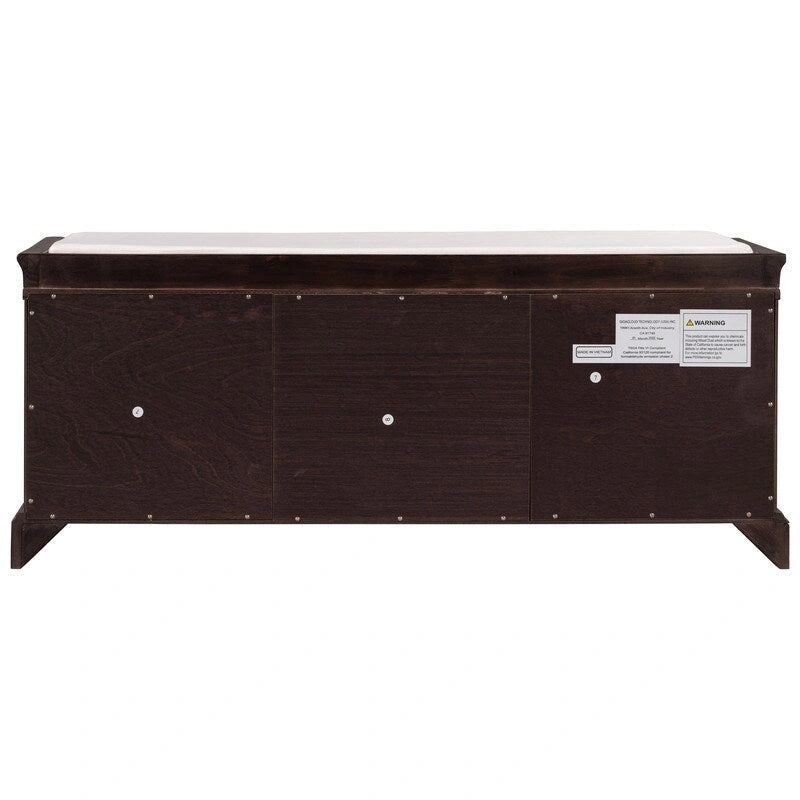 Banc de rangement avec 2 tiroirs et 2 placards