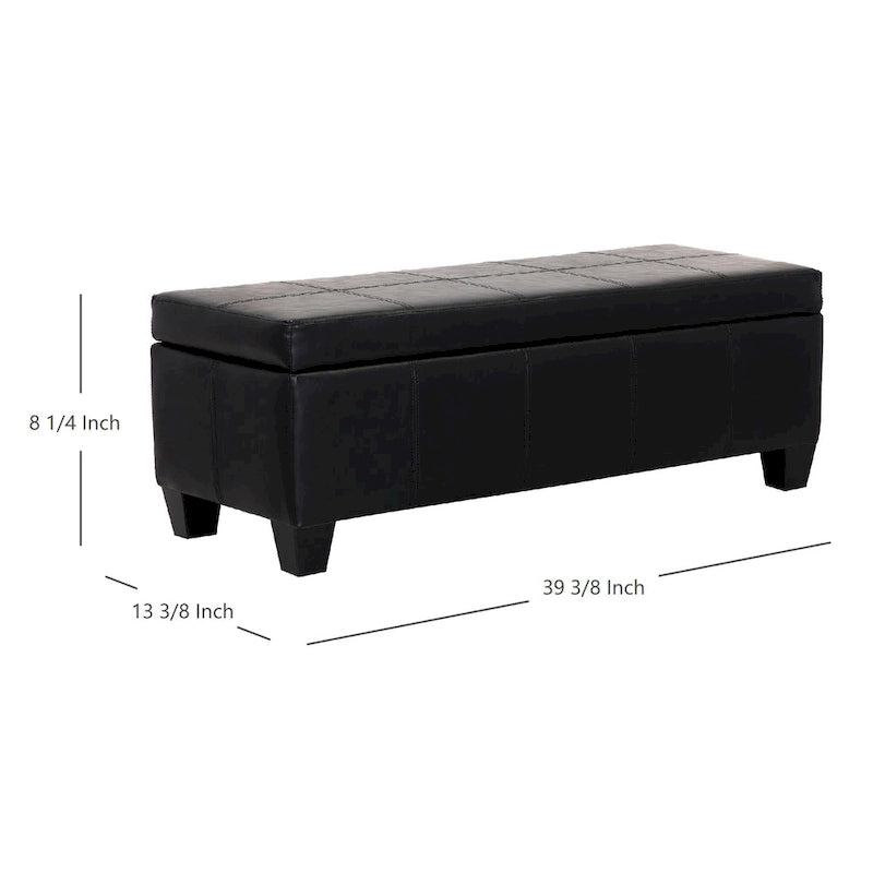 Banc de rangement capitonné avec couvercle à charnière