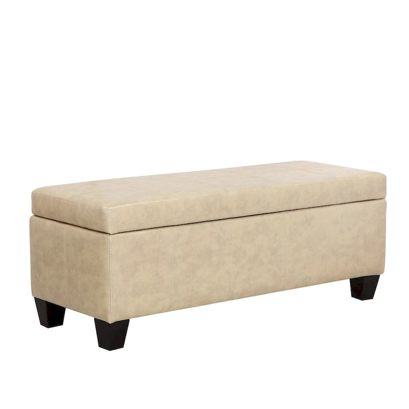 Banc de rangement capitonné avec couvercle à charnière