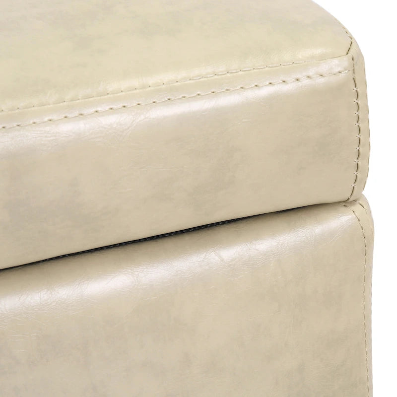 Banc de rangement capitonné avec couvercle à charnière