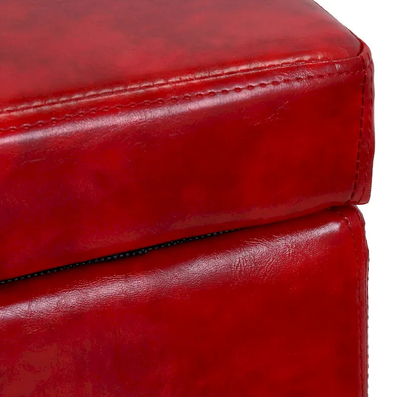 Banc de rangement capitonné avec couvercle à charnière