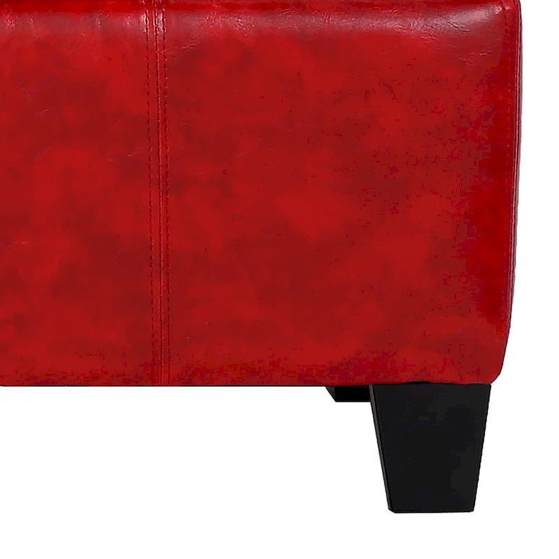 Banc de rangement capitonné avec couvercle à charnière