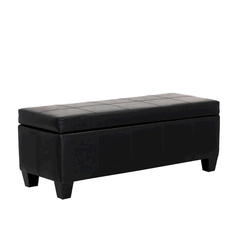 Banc de rangement capitonné avec couvercle à charnière