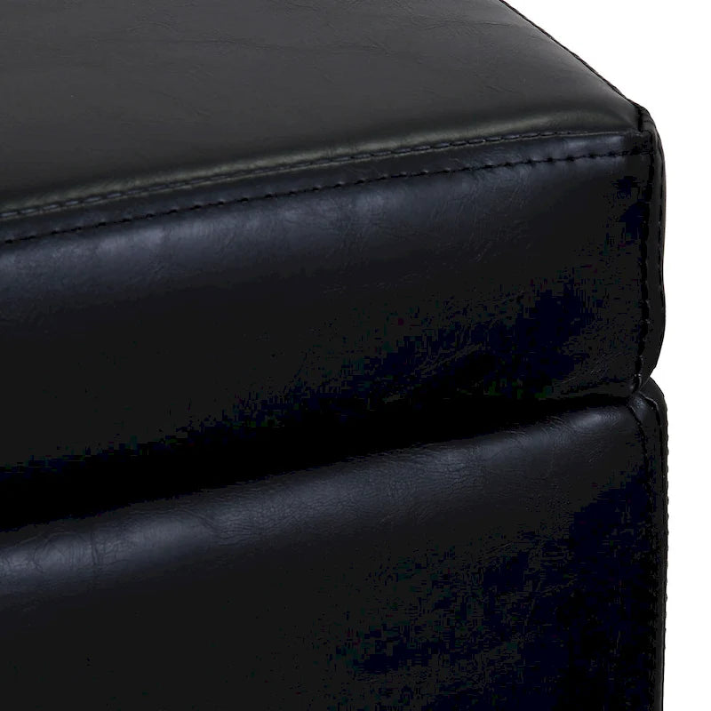 Banc de rangement capitonné avec couvercle à charnière