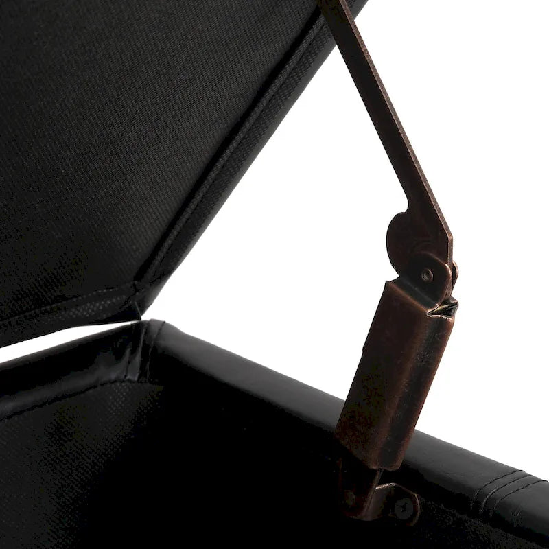 Banc de rangement capitonné avec couvercle à charnière