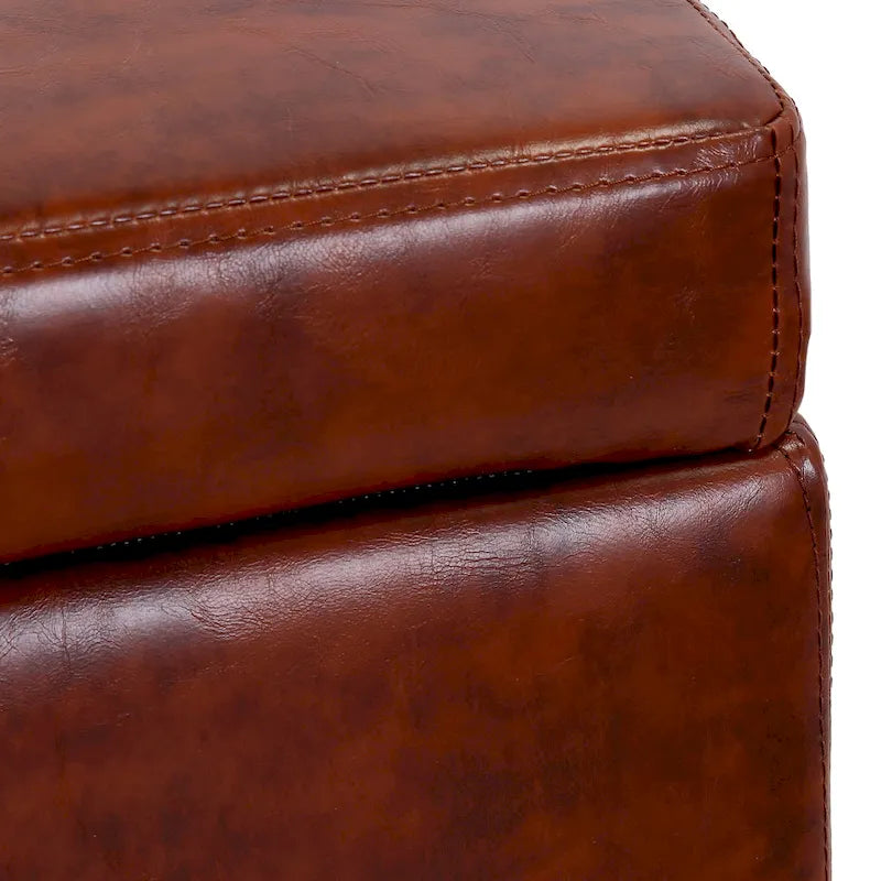 Banc de rangement capitonné avec couvercle à charnière