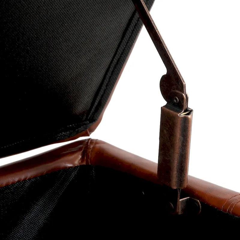 Banc de rangement capitonné avec couvercle à charnière