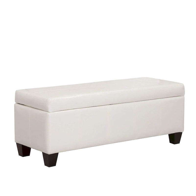 Banc de rangement capitonné avec couvercle à charnière