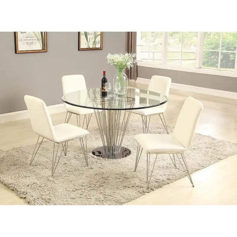 Table de salle à manger ronde avec pied central