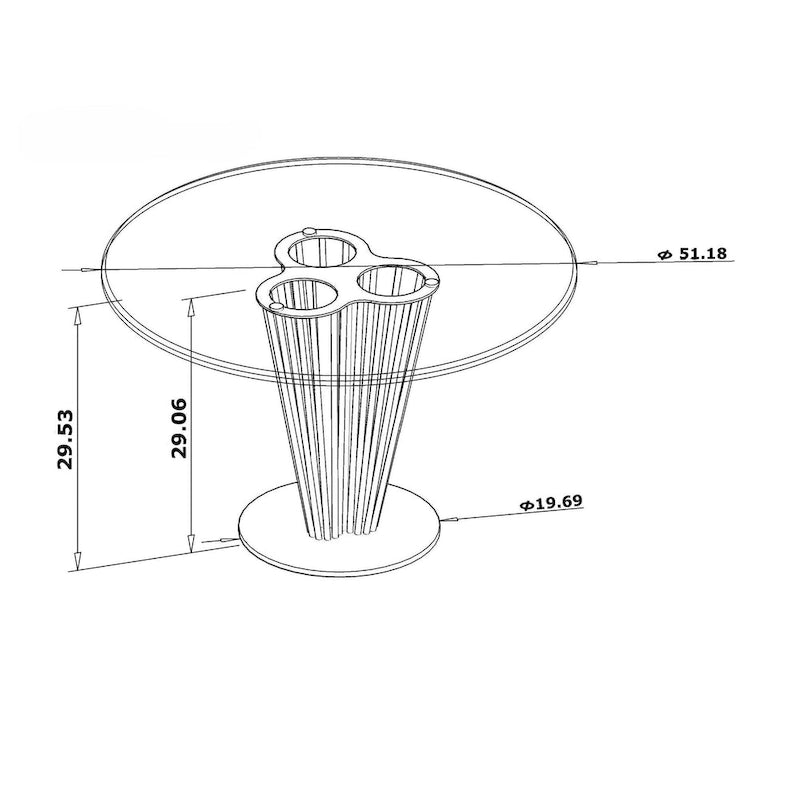 Table de salle à manger ronde avec pied central