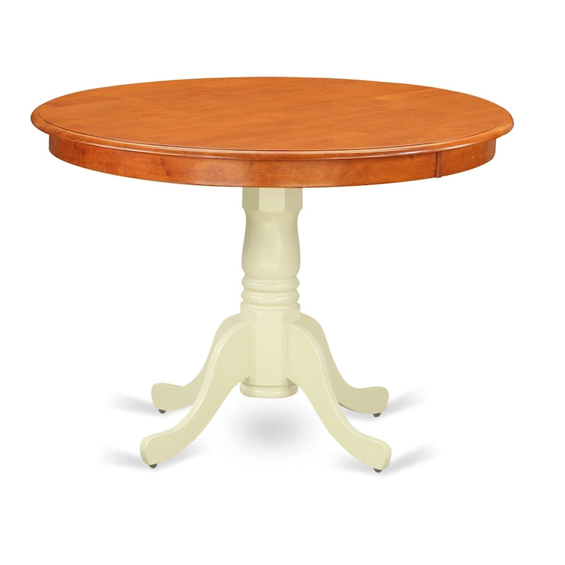 Table de cuisine – un plateau de table à manger rond avec un pied central