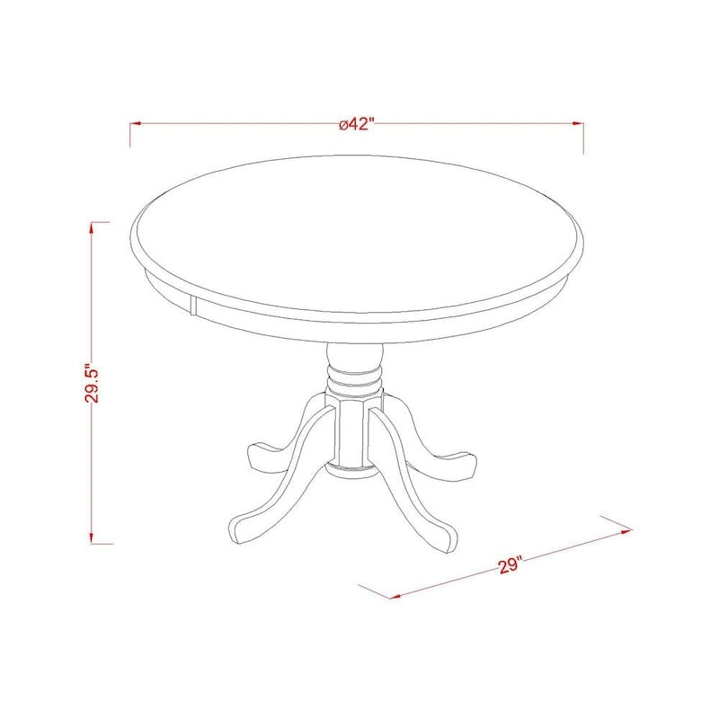 Table de cuisine – un plateau de table à manger rond avec un pied central