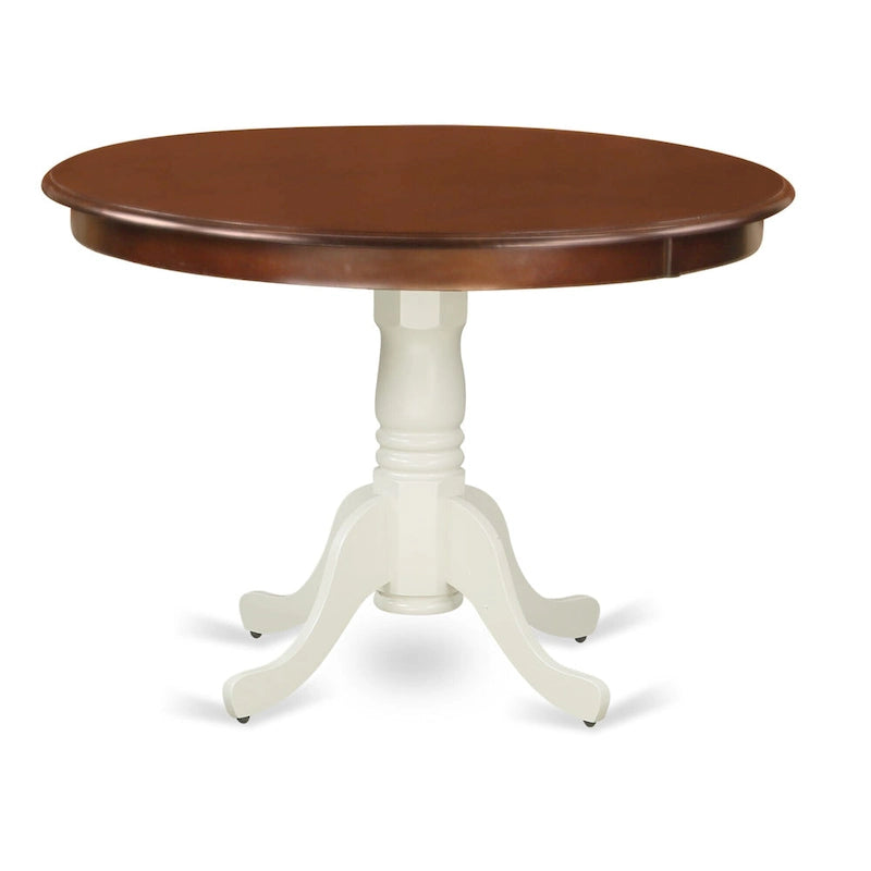Table de cuisine – un plateau de table à manger rond avec un pied central
