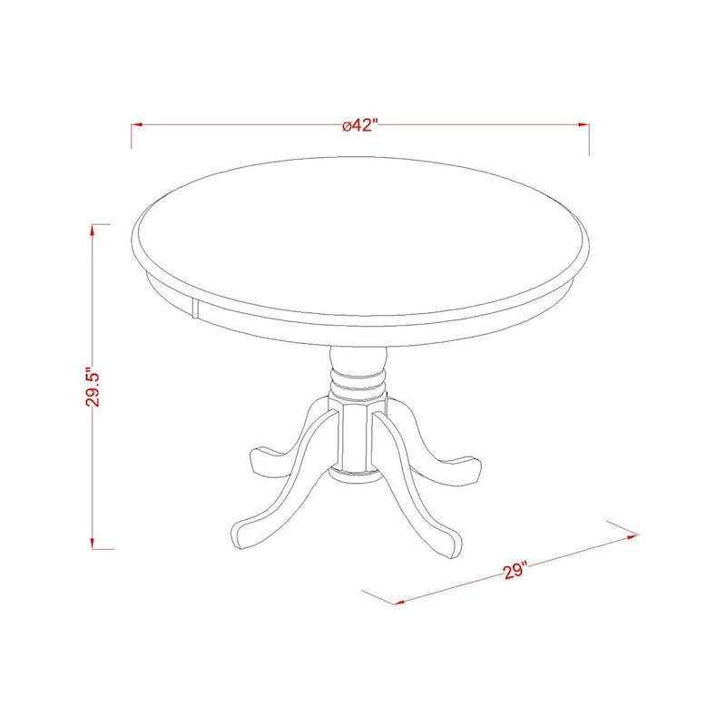 Table de cuisine – un plateau de table à manger rond avec un pied central