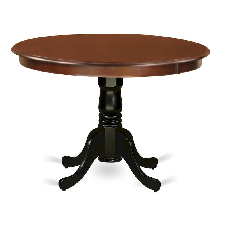 Table de cuisine – un plateau de table à manger rond avec un pied central