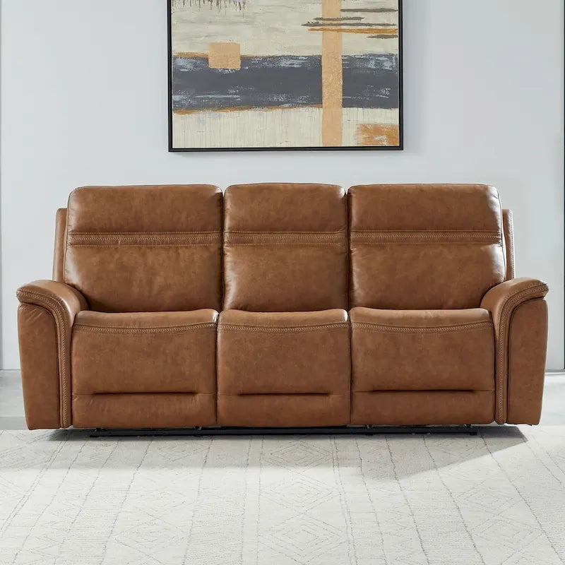 Canapé inclinable électrique double en cuir