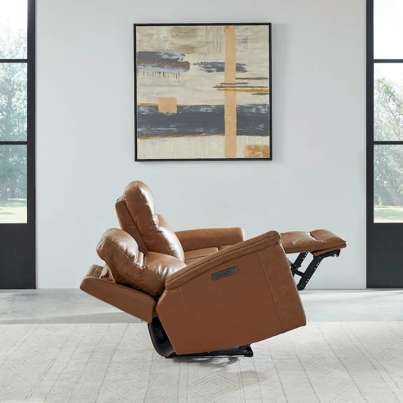 Canapé inclinable électrique double en cuir