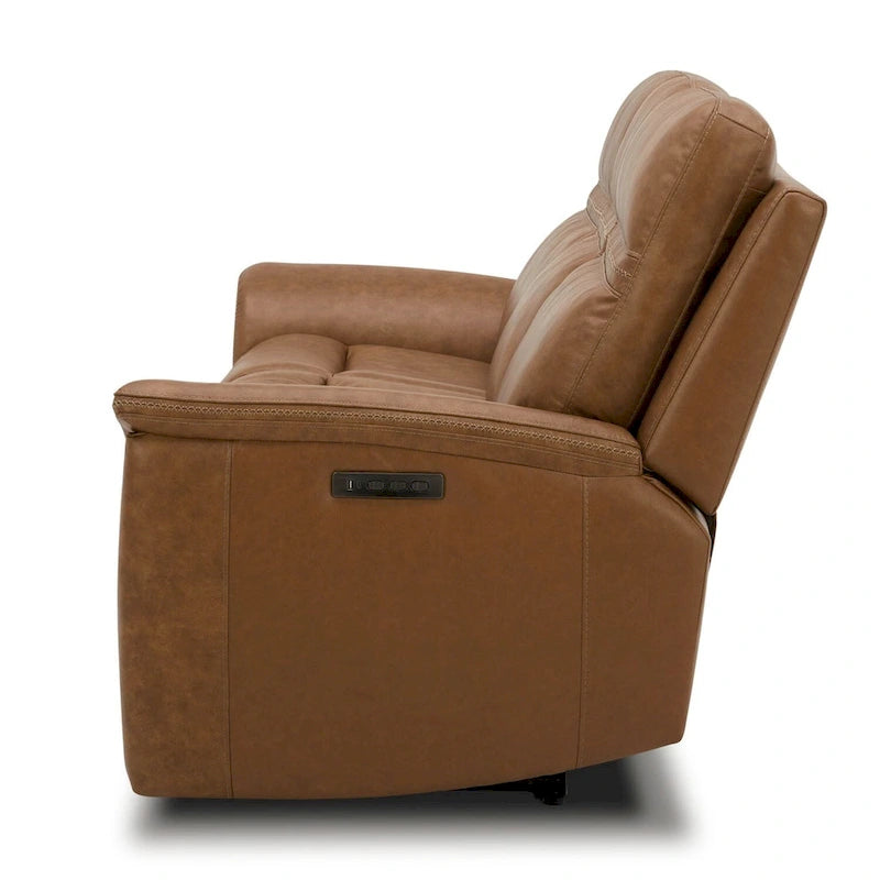 Canapé inclinable électrique double en cuir