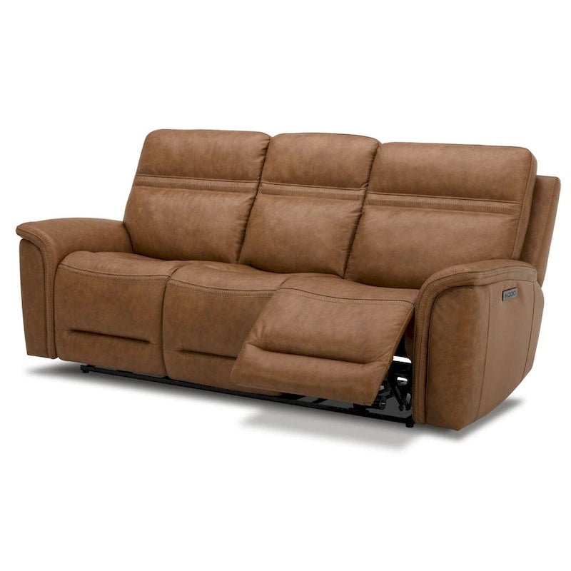 Canapé inclinable électrique double en cuir