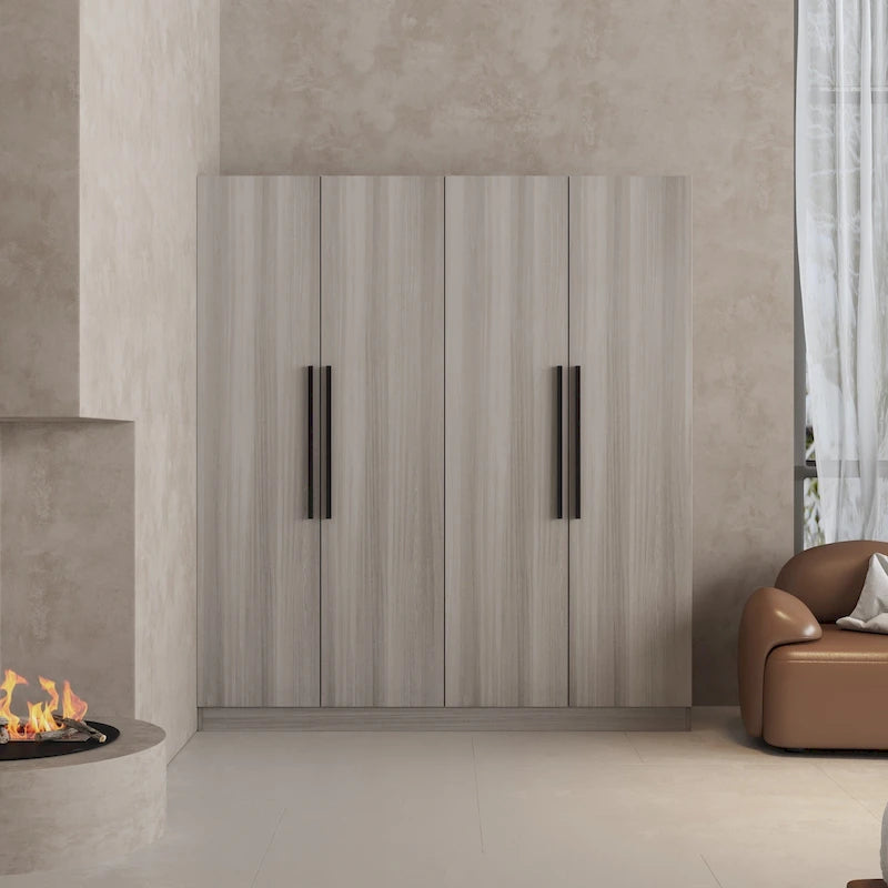 Grande armoire à deux compartiments et quatre portes