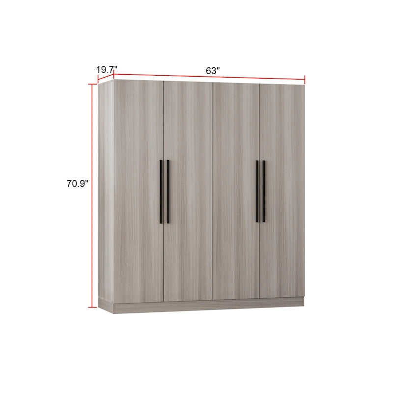 Grande armoire à deux compartiments et quatre portes
