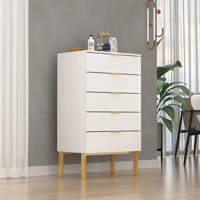 Commode 5 tiroirs Table de chevet Meuble de rangement