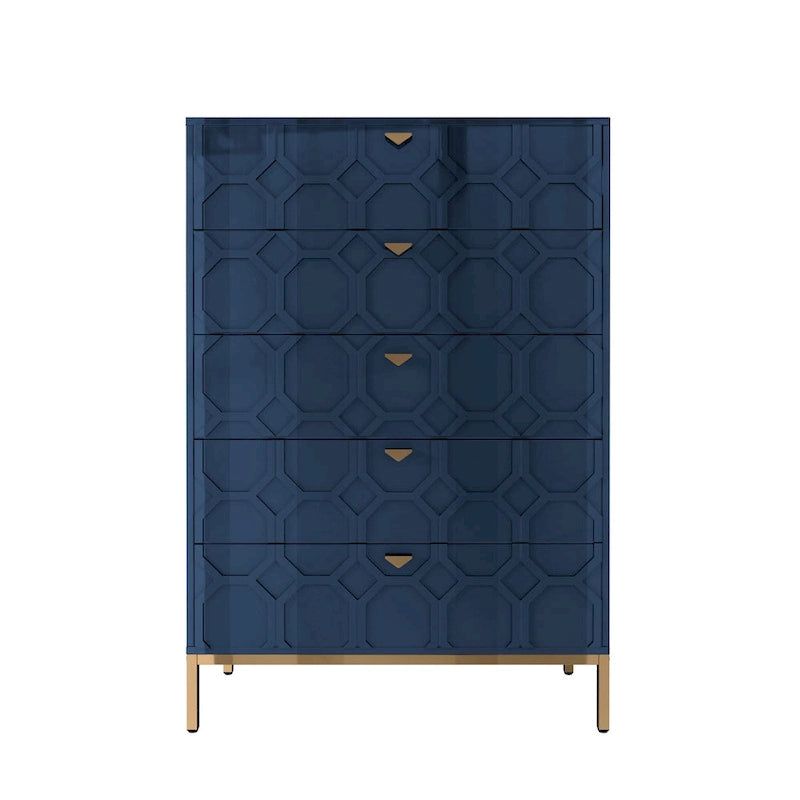 Commode en bois à 5 tiroirs