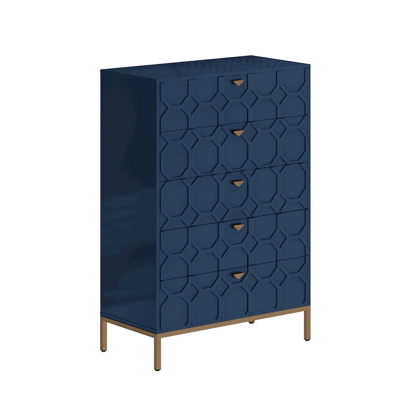 Commode en bois à 5 tiroirs