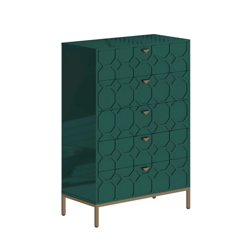 Commode en bois à 5 tiroirs