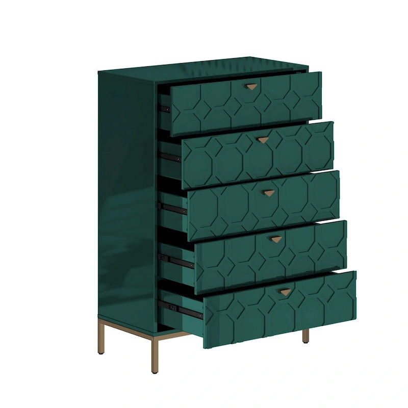 Commode en bois à 5 tiroirs