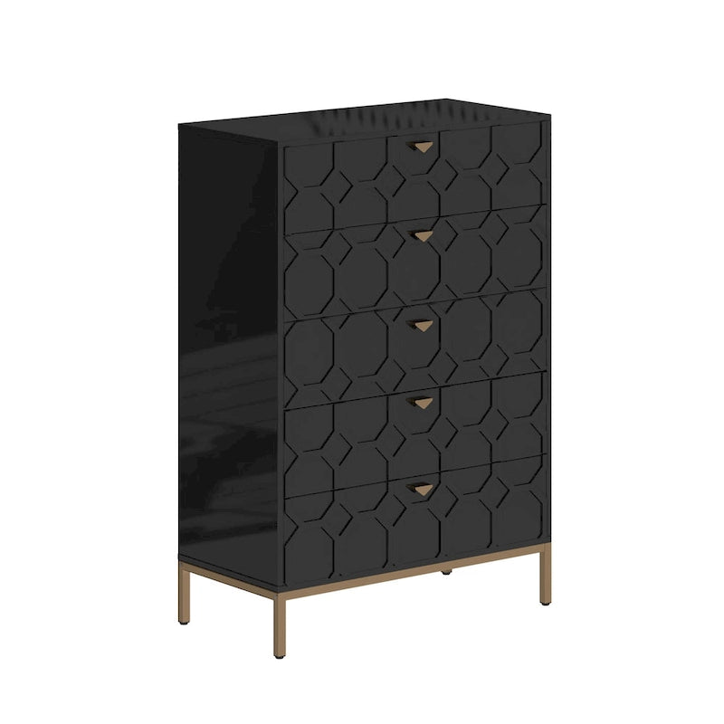 Commode en bois à 5 tiroirs