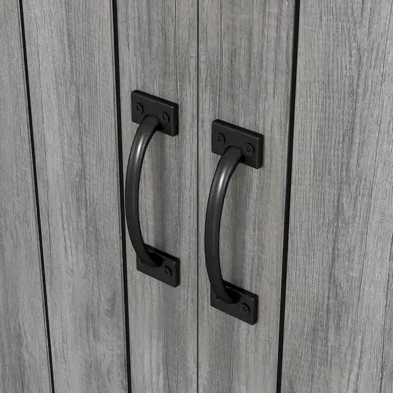 Meuble à chaussures de ferme réglable à 4 étagères et double porte