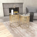 Tables d'appoint feuilles d'or, tables de chevet, tables basses d'appoint